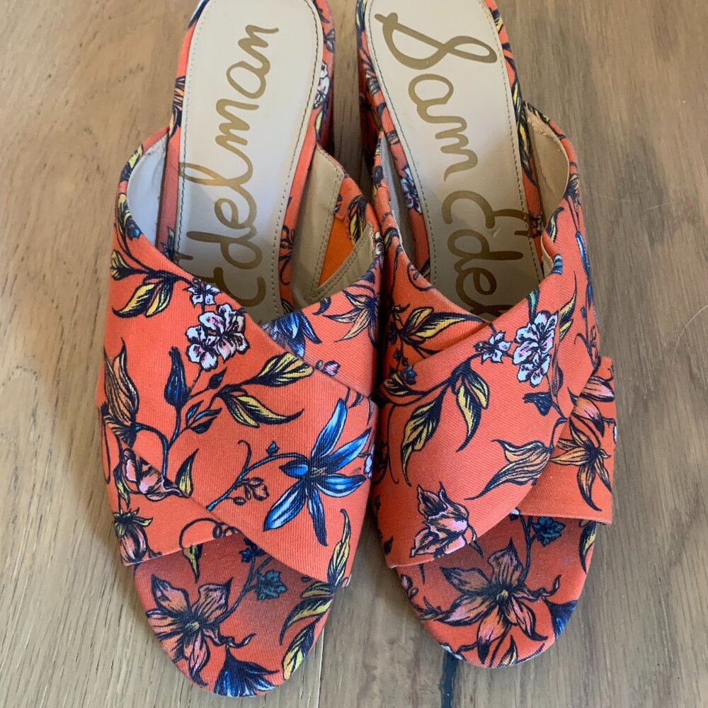 Sam Edelman Orange Block Heels